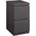 Scranton & Co 20 2-Drawer Modern Metal Mobile Pedestal File Cabinet in Espresso