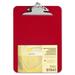 Nature Saver Recycled Plastic Clipboards 1 Clip Capacity - 8 1/2 x 12 - Heavy Duty - Plastic - Red - 1 Each