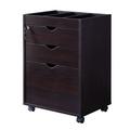 Bowery Hill Transitional Wood 3-Drawer File Cabinet in Cappuccino