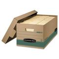Bankers Box STOR/FILE Medium-Duty 100% Recycled Storage Boxes Legal Files 15.88 x 25.38 x 10.25 Kraft/Green 12/Carton