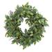 Nearly Natural Floral Synthetic Holiday Wreath 23 (Green)