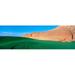 This is the Page Municipal Golf Course with a background hill made of sandstone rock. It shows a green golf course in the middle of a desert environment. Poster Print (27 x 9)