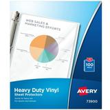 Avery Clear Heavy Duty Vinyl Sheet Protectors Top Load 100 Document Protectors (73900)