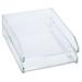 Clear Acrylic Letter Tray 2 Sections Letter Size Files 10.5 X 13.75 X 2.5 Clear 2/pack | Bundle of 10 Each