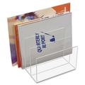 Kantek Clear Acrylic File Sorter 3 Sections 8-inch x 6.5-inch x 7.5-inch
