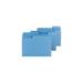 Smead 11986 SuperTab Colored File Folders 1/3 Cut Letter Blue 100/Box