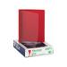 Oxford 55811 Clear Front Report Cover Tang Clip Letter 1/2 Capacity Red 25/Box