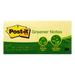 Post it Greener Recycled Notes 3 x 3 Canary Yellow 100/Pad 12 Ct