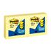 Post-it Dispenser Pop-up Notes 3 in x 3 in Canary Yellow 12 Pads