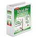 Cardinal XtraLife ClearVue Non-Stick Locking Slant-D Binder 3 Cap 11 x 8 1/2 White