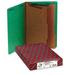 Smead Pressboard End Tab Classification Folders Legal 6-Section Green 10/bx