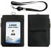 ID Badge Holder with Retractable Lanyard Premium Leather Name Badge Holders Adjustable ID Card Holder with Zipper Pocket for Offices&School ID Credit&Access Card (Black)