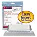 4PK Smead Poly Index Tabs and Inserts For Hanging File Folders 1/5-Cut White/Clear 2.25 Wide 25/Pack (64600)