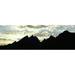 Silhouette of a mountain range Teton Range Grand Teton National Park Wyoming USA Poster Print (27 x 9)