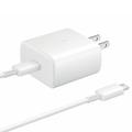 Samsung 45W USB-C PD Super Fast Charging Wall Charger AC Home Power Adapter Travel Plug for Samsung Galaxy S22 S22+ S22 Ultra S21 S21 Ultra 5G S20 S10 / Note20 Note10 - White