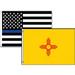 2x3 USA Police Blue New Mexico State 2 Pack Flag Wholesale Set Combo 2 x3