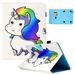 Universal Case for 6.5-7.5 Tablet Dteck Pretty Pattern PU Leather Stand Cover for Kindle Fire 7/Galaxy Tab A 7 /Galaxy Tab E Lite 7 /RCA Voyager 7 and more 6.5 - 7.5 in tablet 21 Rainbow Horse