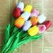 Happy Date PU Real Touch Tulips Artificial Flowers 10/20Pcs Arrangement Bouquet for Home Office Wedding Decorationï¼ŒArtificial Tulips Flowers Real Touch Tulips for Wedding Bouquets