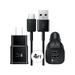 Adaptive Fast Charger Wall & Car 2x USB Type C Cable Combo Compatible with Nokia 3.1 A / 3.1 C Adaptive Fast Wall & Car Charger Adapter with 2x USB Type C Cable Kit - Black