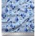 Soimoi Satin Silk Fabric News Paper & Women Fashion Print Fabric by the Yard 42 Inch Wide