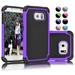 Galaxy S7 Case Galaxy S7 Cover Galaxy S7 Sturdy Case Njjex Shock Absorbing Hybrid Rugged Rubber Plastic Impact Hard Case Cover For Samsung Galaxy S7 S VII G930 GS7 All Carriers-Purple