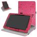 Labanema 7 All-New Fire 7 Tablet 2017 / Fire 7 2015 Case 360 Degree Rotary Stand 7 All-New Fire 7 Tablet 2017 / Fire 7 2015 Cover Case for 7 All-New Fire 7 Tablet 2017 / Fire 7 2015 (Rose Red)