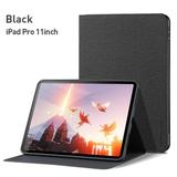 Dteck Case for iPad Pro 11 Inch 2nd/3rd Generation 2021/2020/2018 Premium PU Leather Folio Stand Cover Smart Auto Wake/Sleep and Multiple Viewing Angles Black