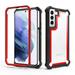 Allytech Galaxy S22 5G Case 6.1 2022 Dual Layer Shockproof Bumper Hard Back Anti-Scratches Rugged Corner Protective Case with UV Tempered Screen Protector for Samsung S22 Red Black