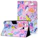 Allytech Galaxy Tab E 8.0 Inch T377/T375 Case Ultra Slim Lightweight Folio Stand Full Body Protection Kids Girls Cards Holder Wallet Case Cover for Samsung Galaxy Tab E 8.0 SM-T377 Unicorns