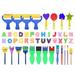 Kayannuo Christmas Clearance Toys Art Kids & Craft 47 Pieces Sponge Painting Brushes Kids Painting Early DIY