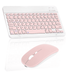 Rechargeable Bluetooth Keyboard and Mouse Combo Ultra Slim Keyboard and Mouse for Microsoft Surface Laptop 3 PKU-00043 Laptop and All Bluetooth Enabled Mac/Tablet/iPad/PC/Laptop - Flamingo Pink