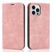 Dteck PU Leather Case for iPhone 13 Pro Max 6.7 2021 [Support Magsafe Charger][RFID Blocking] [Flip Stand][Card Slots Wallet] [PU Leather Shockproof] Case for Apple iPhone 13 Pro Max 2021 Pink