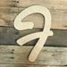 6 x 1/8 Wood Marvelous Font F Wood Letters Paintable Wall Art Build-A-Cross