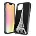 Capsule Case Compatible with iPhone 13 [Heavy Duty Hybrid Design Slim Style Black Phone Case Cover] for iPhone 13 6.1-Inch (Eiffel Tower Paris)