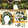 WOXINDA Home Lemon Garden Party Yellow Branch- Artificial Lemon Branches Artificial Home Decor