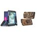 BC Tri-Shield Heavy Duty Rugged Slim Case (Aqua Mint Marble) Bundled with Rugged Nylon Belt Holster Carrying Wallet Pouch (Camo) for Samsung Galaxy S22+ Plus