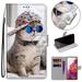 For Samsung Galaxy A51 Case 5G Mantto PU Leather Phone Case With Hand Rope Strap Cute Painted Flip Card Wallet Slots Case Kickstand Phone Skin For Samsung Galaxy A51 5G Hat&Cat