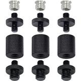 12 Pcs 1/4 3/8 Light Stand Adapter Tripod Screw Adapter Converter for DSLR Camera Tripod Shoulder Rig Flash Light