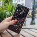 Case for Samsung Galaxy A12 5G Soft TPU + IMD Marble Print Pattern Case for Girls Drop Protection Sturdy Compatible with Samsung Galaxy A12 5G Ultra Slim Wireless Charging Black Marble