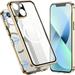 Allytech Magnetic Slim Clear Case for iPhone 14 Pro Max 6.7 inch 2022 Military Grade Protection Compatible with MagSafe Hard PC Shockproof Case for iPhone 14 Pro Max 5G Gold