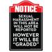 Sexual Harassment Graded Novelty Sign | Indoor/Outdoor | Funny Home DÃ©cor for Garages Living Rooms Bedroom Offices | SignMission personalized gift Wall Plaque Decoration