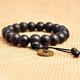 Beads Natural Sandalwood Buddhist Buddha Wood Prayer Beaded Knot Black Ebony Unisex Men Bracelets & Bangles For Women L6B3