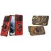 Case with Belt Holster Bundle for Samsung Galaxy S22: Heavy Duty Shield Cover (Red) and Horizontal Rugged Nylon Phone Pouch (Camo)