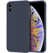 AVEKI for iPhone Xs Max Case Anuck Soft Silicone Gel Rubber Bumper Case Anti-Scratch Microfiber Lining Hard Shell Shockproof Full-Body Protective Case Cover for Apple iPhone Xs Max--Dark Blue