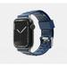 For Apple Watch Size 38/40/41mm Sport Bands Carbon Fiber Design Rubber TPU Replacement Band Strap for iWatch Series 7/SE/6/5/4/3/2/1 Cover Xpm Phone Case [Blue]