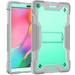 Dteck Case for Samsung Galaxy Tab A 10.1-inch T510 T515 (2019 Released) 3-Layers Multi-functional Case Shockproof Rubber Case Hybrid Hard Kickstand Protective Cover without Screen Protector Green