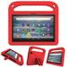 Allytech Kids Case for All-new Amazon Fire 7 12th Gen 2022 Released Soft EVA Foam Kids Child Friendly Handle Foldable Kickstand Shockproof Protective Lightweight Cover for Amazon Fire 7 2022 - Red