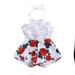 Qtinghua Newborn Infant Baby Girl Lace Floral Romper Sleeveless One Piece Bodysuit Jumpsuit Sunsuit Summer Clothes White 2-3 Years