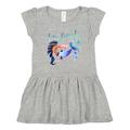 Inktastic I m Four! 4th Birthday Pink and Blue Mermaid Girls Toddler Dress