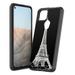 Capsule Case Compatible with Pixel 5A 5G [Cute Fusion Hybrid Design Heavy Duty Slim Soft Grip Black Case Protective Phone Cover] for Google Pixel 5A 5G (Eiffel Tower Paris)